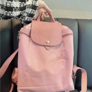 Le Pliage backpack green petal pink